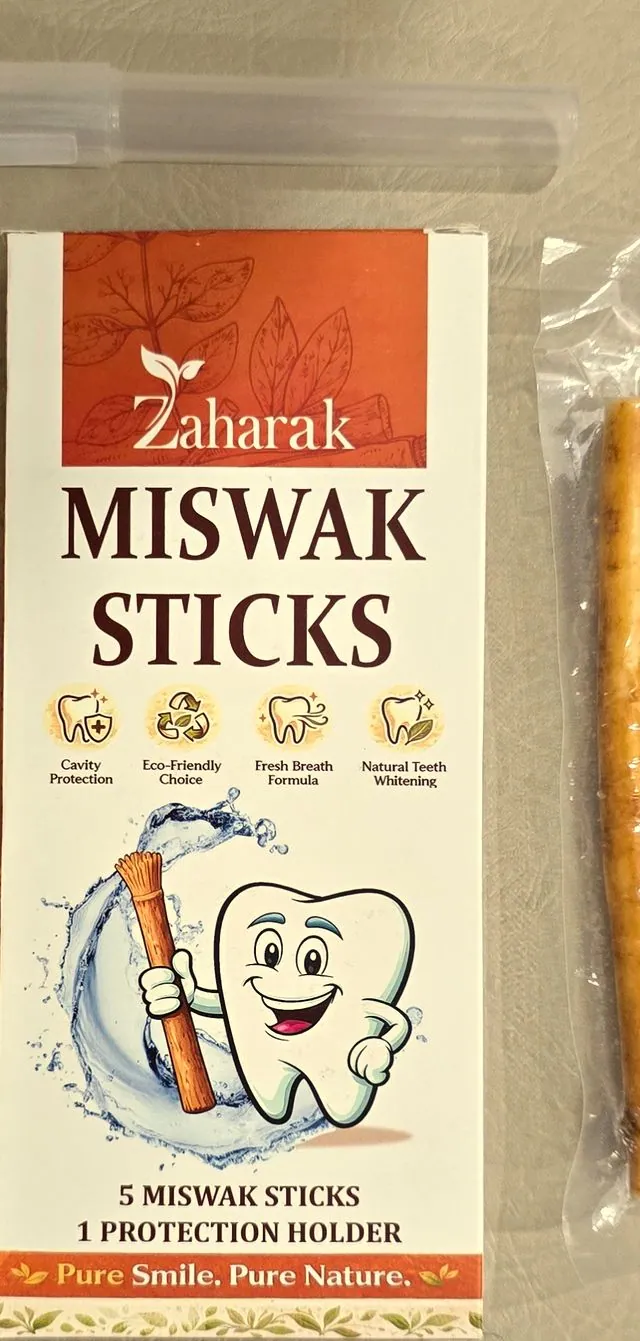 Zaharak miswak sticks carton with terracotta panel