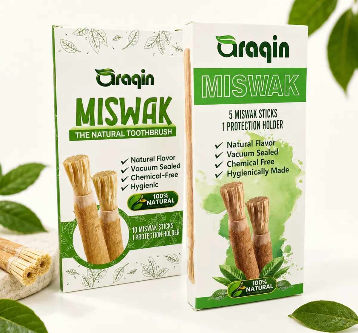 Two retail cartons of the same brand standing side by side, a five-stick kit and a ten-stick kit